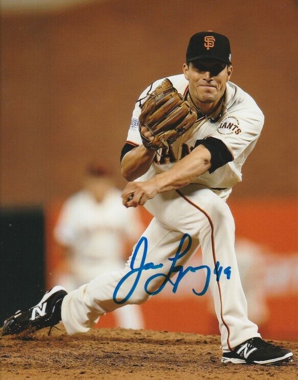 JAVIER LOPEZ SIGNED SAN FRANCISCO GIANTS PITCHER 8x10 Photo Poster painting #2 EXACT PROOF!