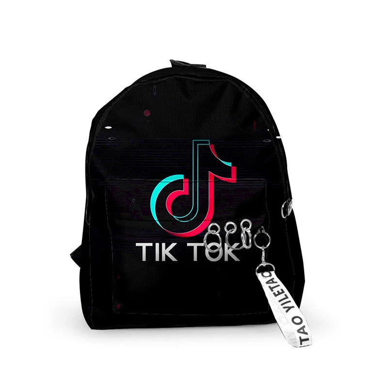 Buzzdaisy Casual Stylish 3D Tik Tok Backpack For Boys Girls Students Schoolbag