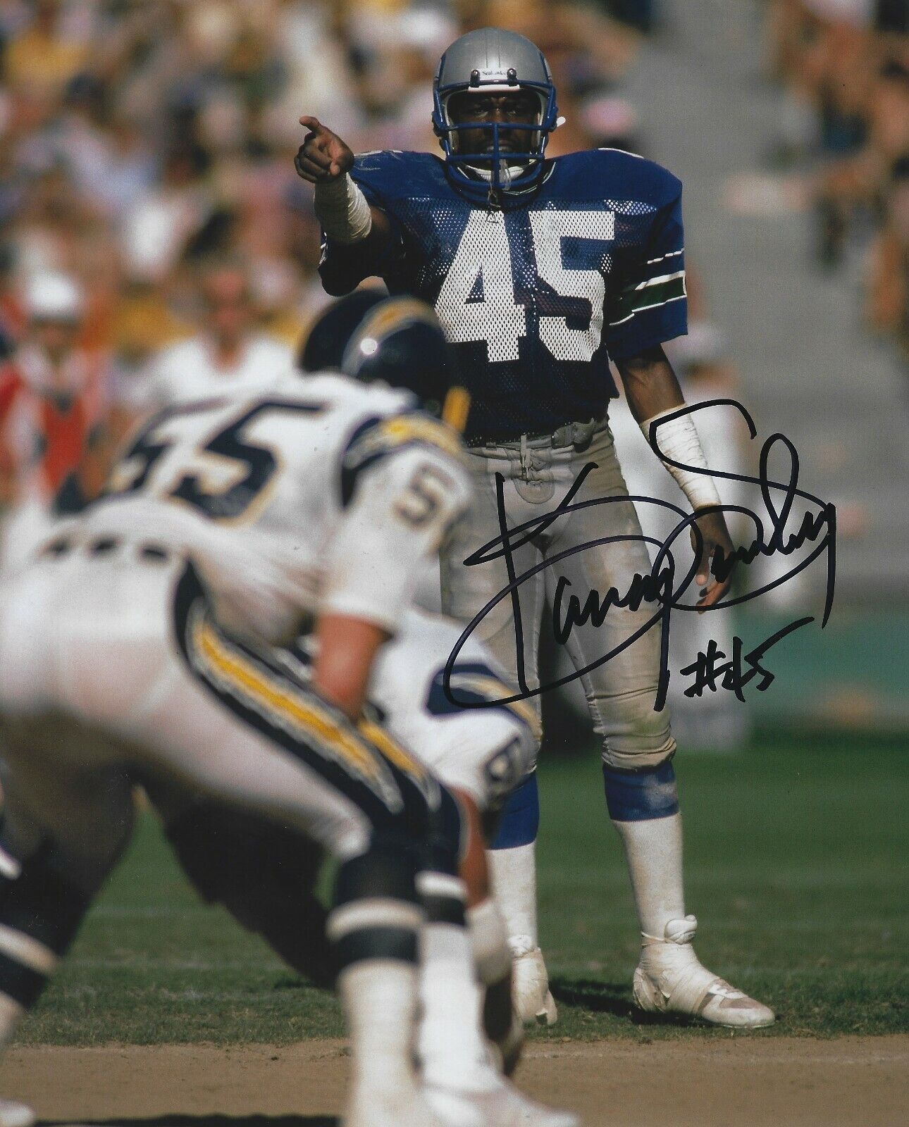 Signed 8x10 KENNY EASLEY Seattle Seahawks Autographed Photo Poster painting - w/COA