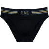 Men's Sexy Color Stripe Seamless Low Waist Letter Briefs