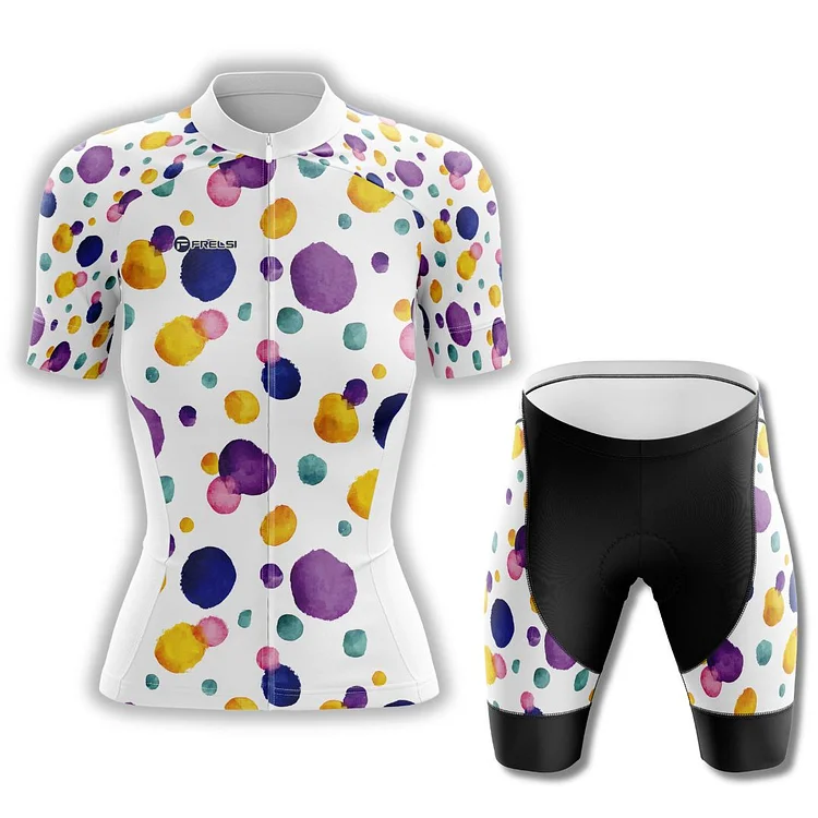 NEW! Colorful Dot Ride | Women's Short Sleeve Cycling Set