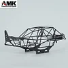 AMK Steel Tube Protective Frame with Metal Chassis Roll Cage Shockpoof 1/10 RC Crawler Body for Axial RR10 Bomber 90053 90048 Rock Racing Rig Upgrade Parts
