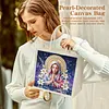 DIY Linen Diamond Art Handbag Craft Kit for Adults Beginners Shopping Gift