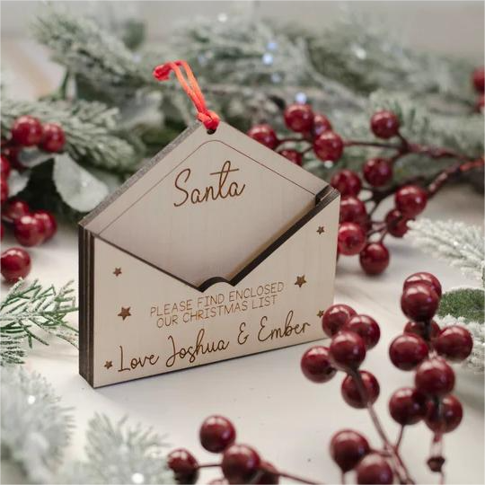 Personalised Letter To Santa Christmas Ornament Decoration