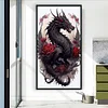 (Big Size) Dragon And Rose - 11CT Stamped Cross Stitch 40*70cm/15.75*27.56in