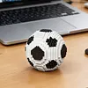 Sports Football Ball Building Kits Creativity Soccer and Cup Building Block Set Mini Collectible Peripheral Bricks Birthday Gift For Teens & Adults (Black and white soccer)