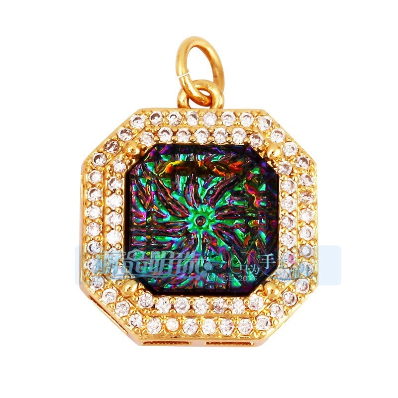 1 Piece Copper Geometric Heart Shape Snowflake Pendant Jewelry Accessories