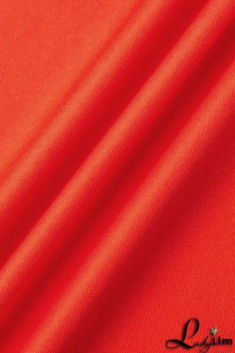 Tangerine Red Fashion Print Patchwork V Neck Pencil Skirt Dresses