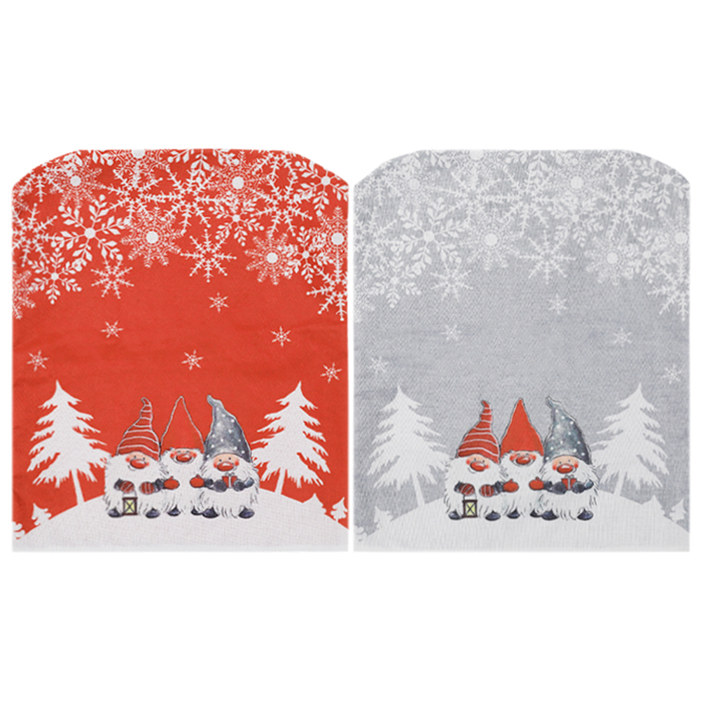 

3 Forest Man Snowflakes Xmas Dinner Chair Covers Christmas Seat Slipcovers, Grey, 501 Original