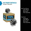 TRQ Front Wheel Hub Bearings Assembly Set Compatible with 1989-1999 Jeep Cherokee 1990-1992 Comanche 1993-1998 Grand Cherokee 1993 Grand Wagoneer 1990 Wagoneer 1990-1999 Wrangler