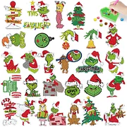 4pcs/2set Gem Mosaic Stickers Grinch Diamond Painting Sticker for Boy Girls  Gift