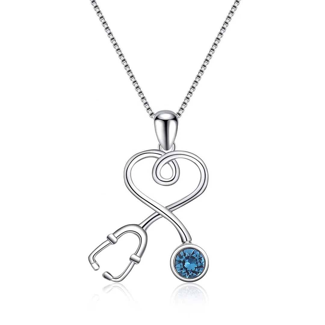 Vangogifts Stethoscope Pendant Necklace | Nurses Day Gifts | Gifts for Doctors and Nurses Friends