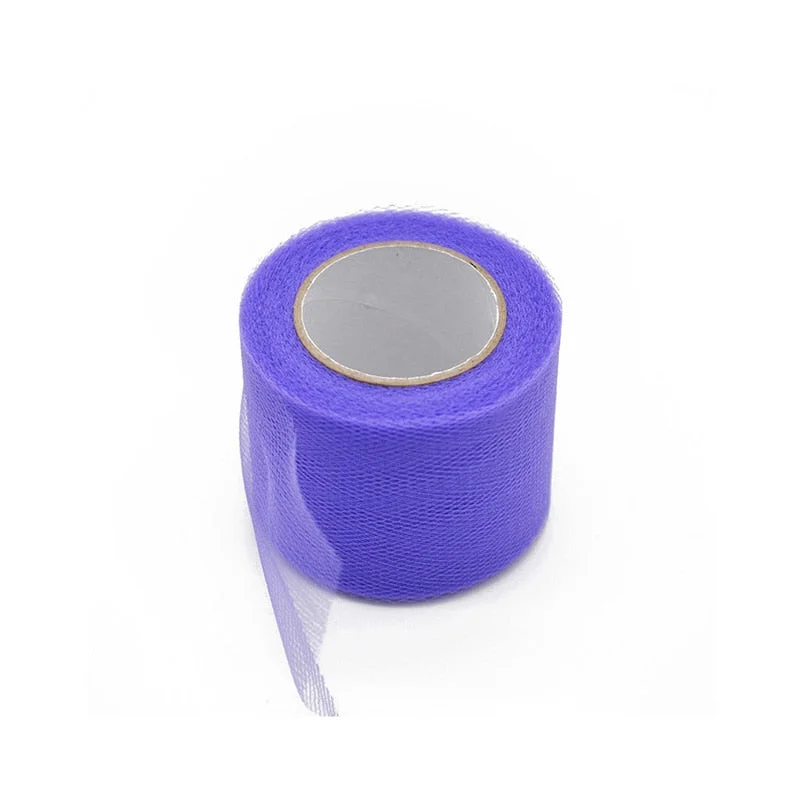 25yards 2inch Crystal Tulle Roll Organza Sheer Gauze Baby Shower Favor Wedding Car Decoration Party Home Garden Crafts Supplies