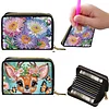 2pcs Flower Deer Pattern Diamond Painting Fashion Card Holder Compact Coin Purse