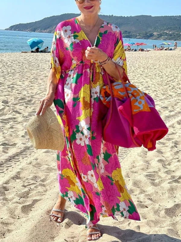 women's beach temperament print dress