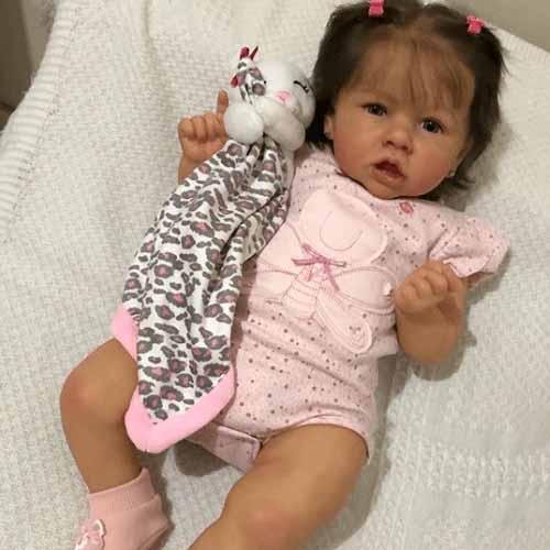 Topping So Truly Lifelike 12" Babies Doll Realistic Reborn Mini Toddler Awake Silicone Baby Doll Girl Named Carolyn 2023 -Creativegiftss® - [product_tag] Creativegiftss®