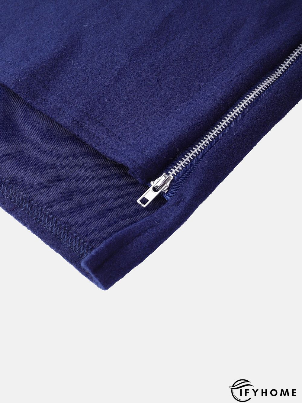 Fluffy Zipper Long Sleeve Casual H-line Sweater | IFYHOME