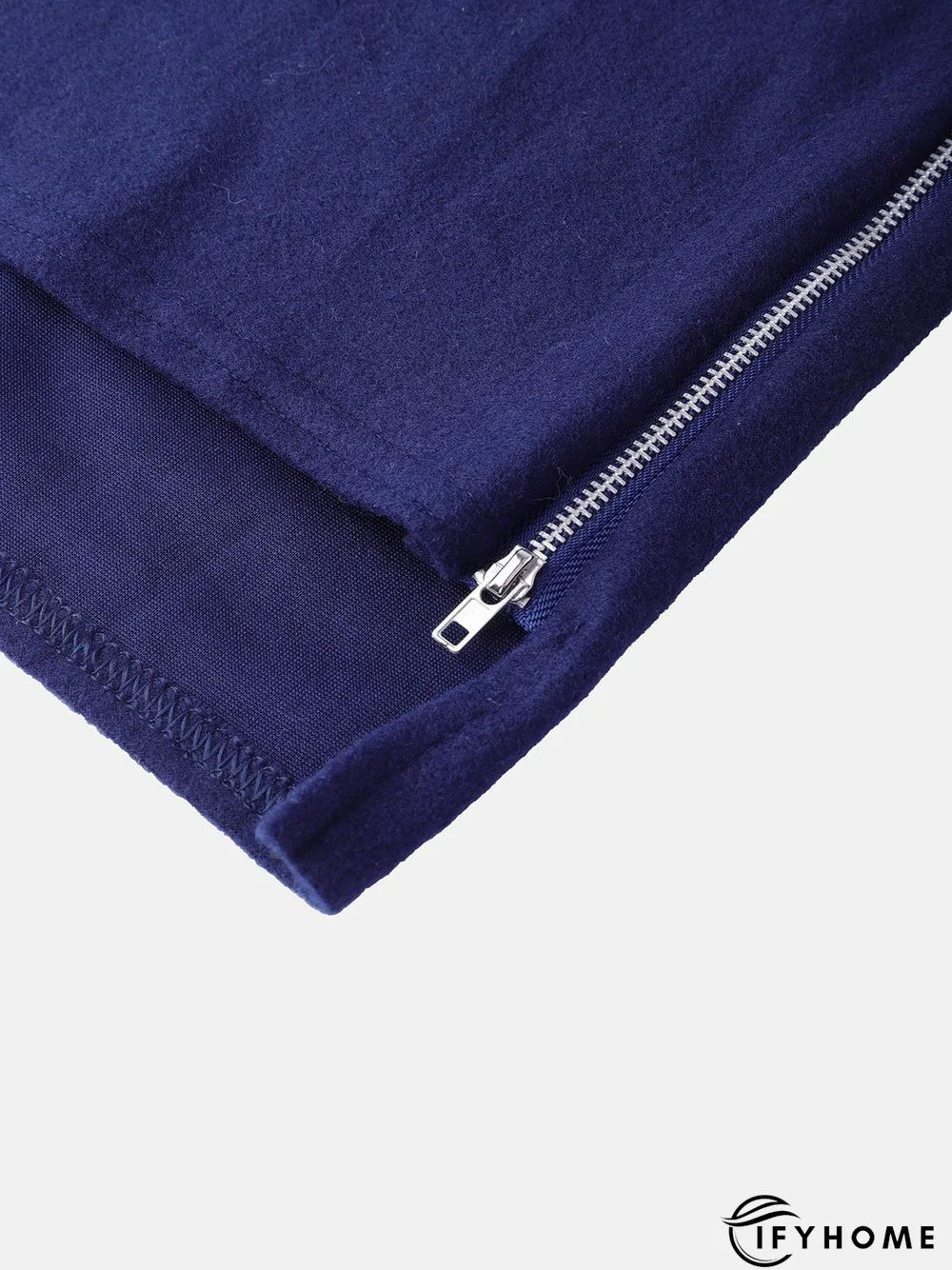 Fluffy Zipper Long Sleeve Casual H-line Sweater | IFYHOME