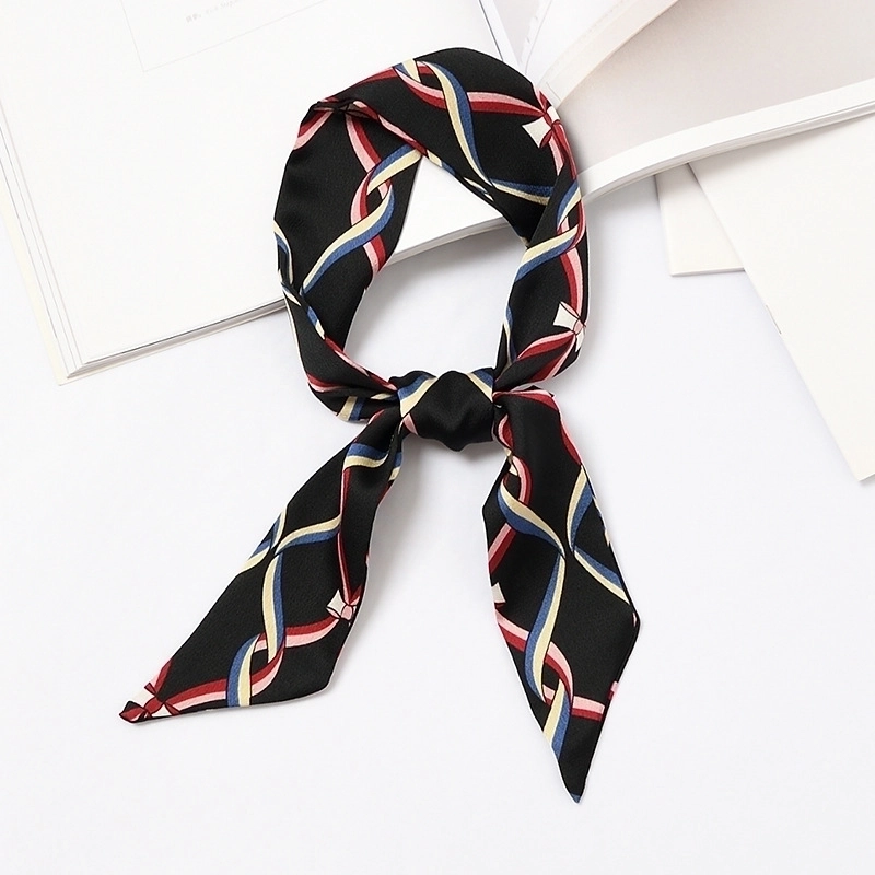 Women’s Sweet Polka Dots Heart Shape Satin Printing Silk Scarves
