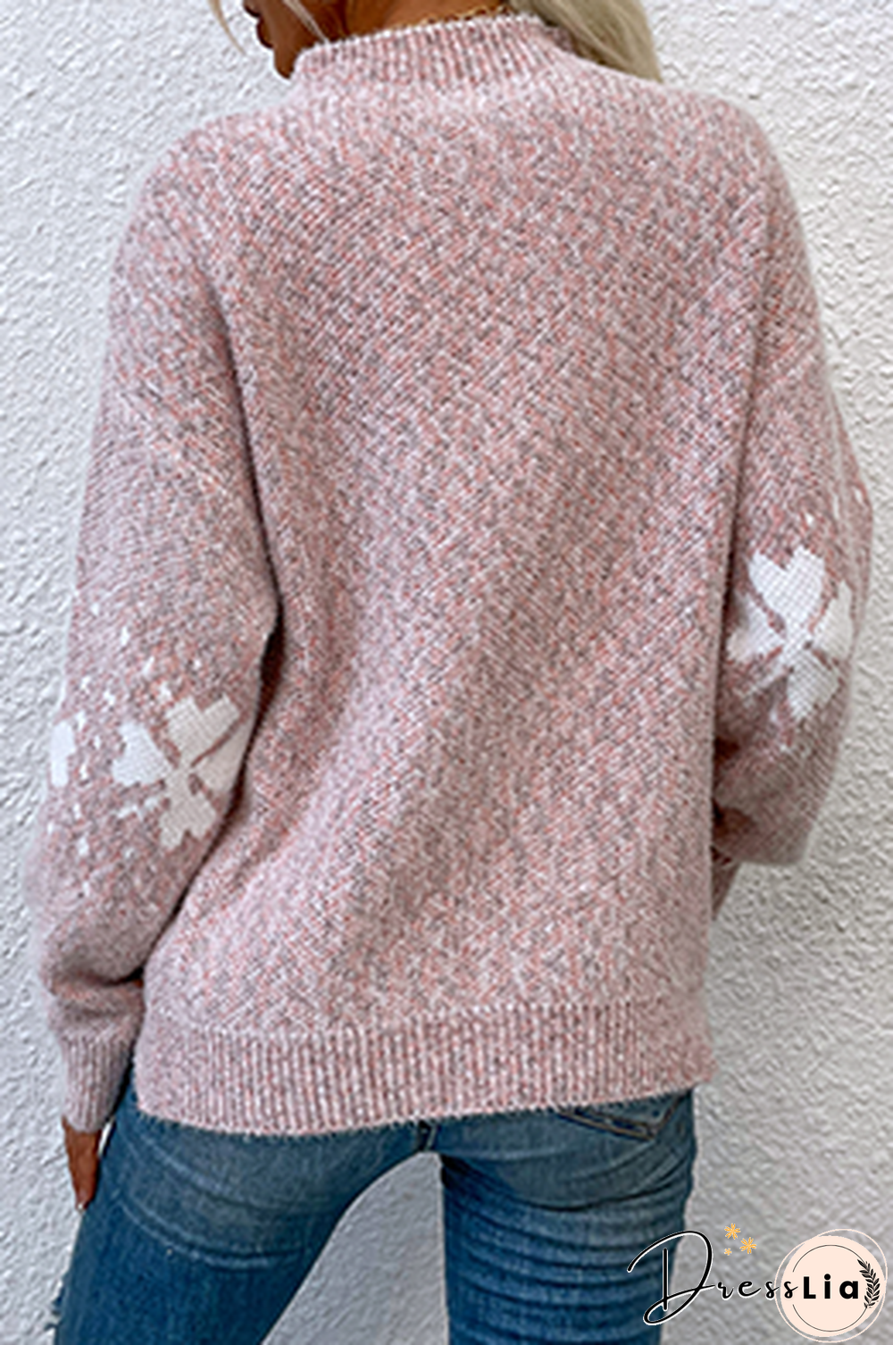 Casual Snowflakes Basic Half A Turtleneck Tops