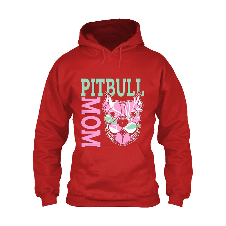 Pink Pit Bull Mom, Pitbull Classic Hoodie