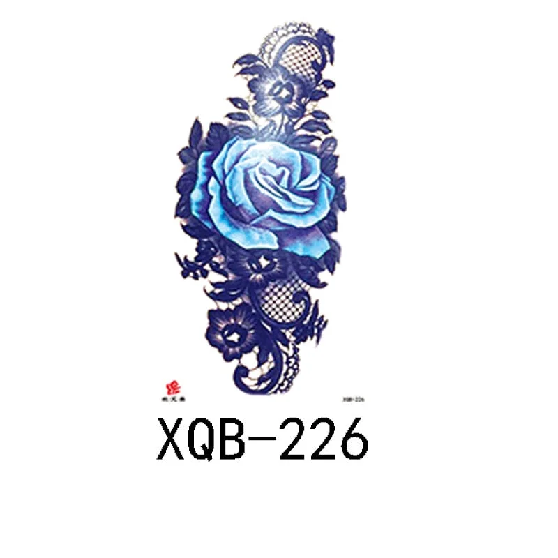 Small Full Arm Waterproof Tattoo Sticker Half Arm Arm Painted Flower Animal Arm Lasting European and American Tattoo Sticker