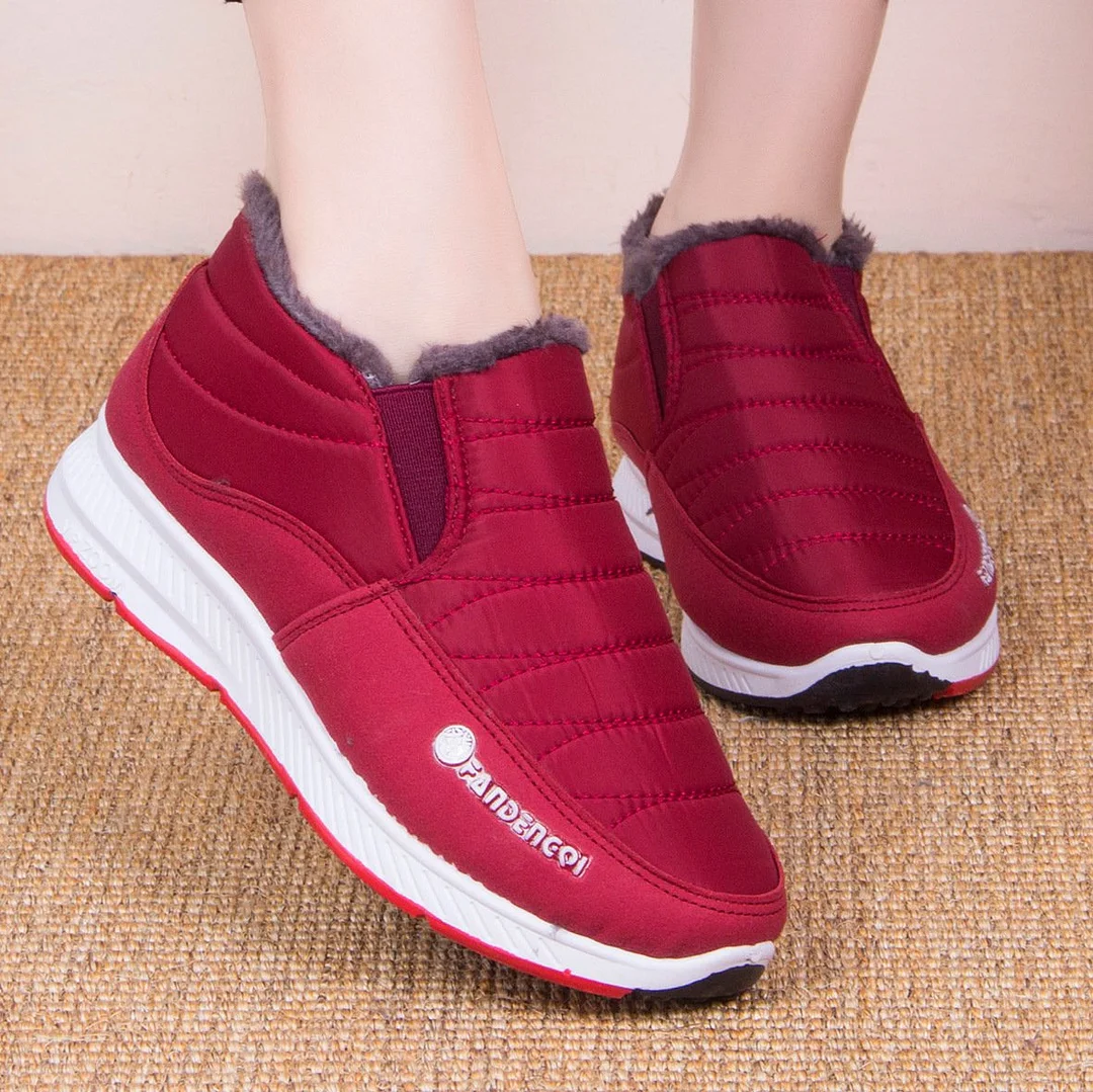 Cotton Daily Flat Heel Split Joint Sneakers
