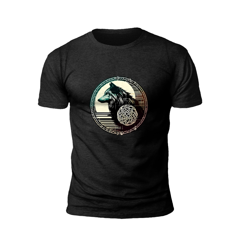 Mystic Wolf and Celtic Knot T-Shirt