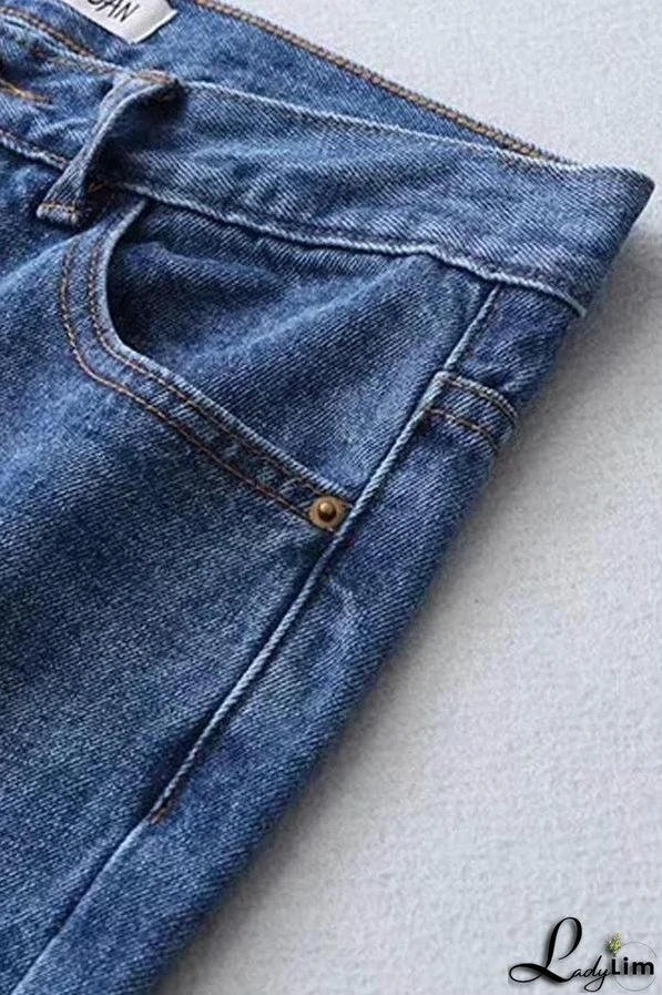 Vintage Zipper Fly Flare Jeans