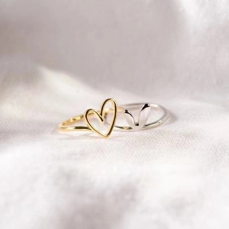 925 Sterling Silver Heart Shape Rings