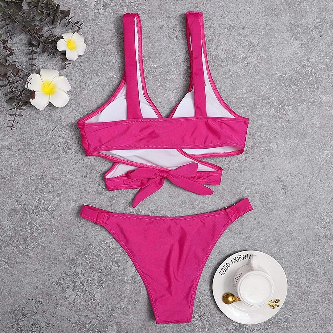Uveng Uveng Split Swimsuit Sexy Bikini Swimsuit Women's Outdoor Beach Swimsuit Two Piece Bikini
