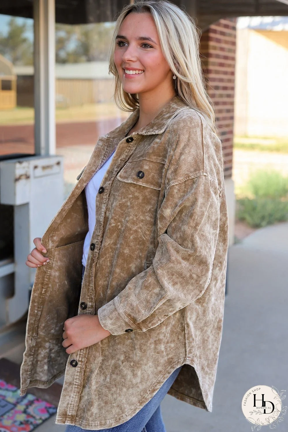 Tassel Detail Corduroy Jacket