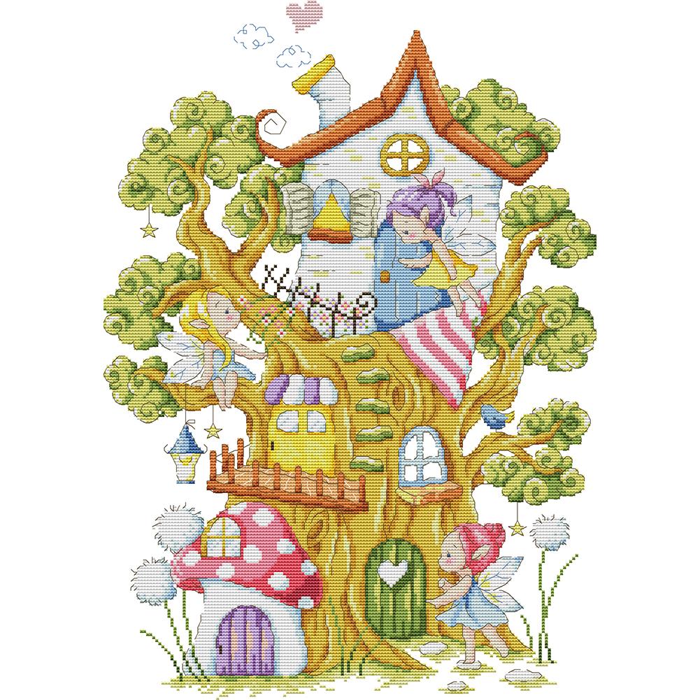 

Tree Elf - 14CT Stamped Cross Stitch - 50*37cm, 501 Original