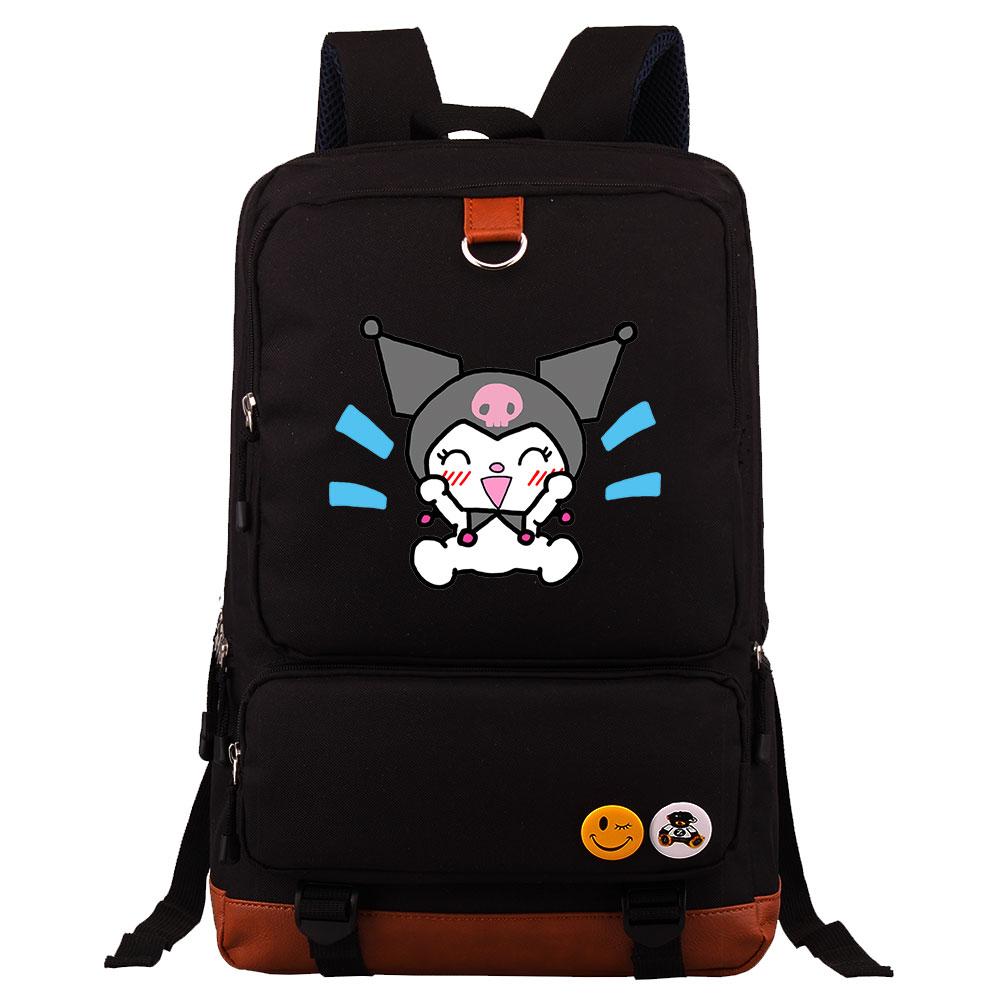 Mayoulove Kuromi Backpack Lightweight Design with Multiple Pockets for School Activities-Mayoulove