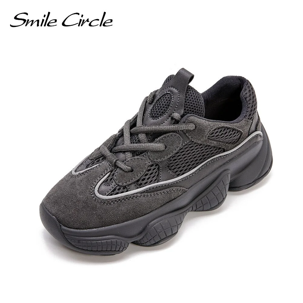 Smile Circle Thick Bottom Lncrease Comfortable Casual Ladies Chunky Sneakers Designer Fashion Trainers Women Shoes 2021