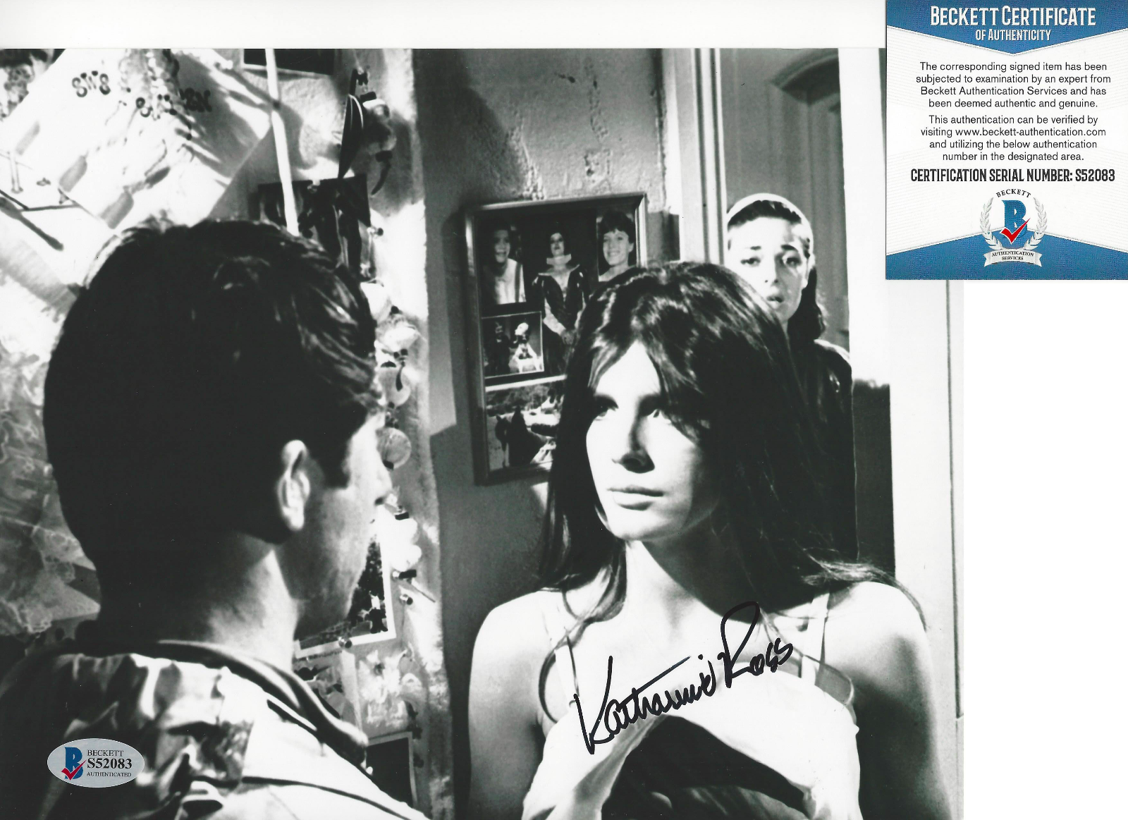 KATHARINE ROSS SIGNED AUTHENTIC 'THE GRADUATE' 8x10 Photo Poster painting 3 BECKETT BAS COA