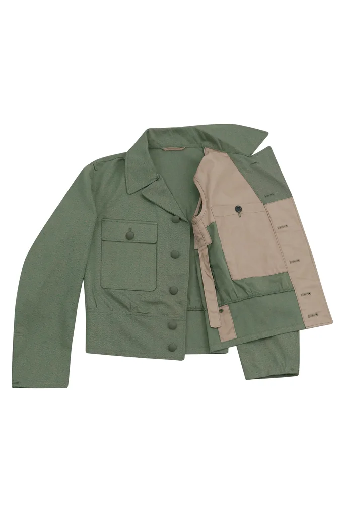   Polizei German M1944 EM Mottled Green Summer Tunic Feldbluse German-Uniform