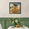 Seaside Golden Gown Lady Special Shaped 5D DIY Partial Drill Diamond Painting Kits 30x30cm Diamond Art Kit for Adults Home Decor