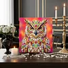DIY Pearl Painting Owl for Home Wall Decor with Frame(25x25cm)