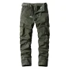 Men's Three-dimensional Pocket Overalls Loose Wear-resistant Outdoor Trousers