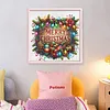 Christmas Wooden Sign-11CT Stamped Cross Stitch 50*50cm/19.69*19.69in tapestrymarket