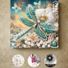 (Pre-Framed)Diamond Painting-DIY Crystal Rhinestone Dragonfly(25x25cm)