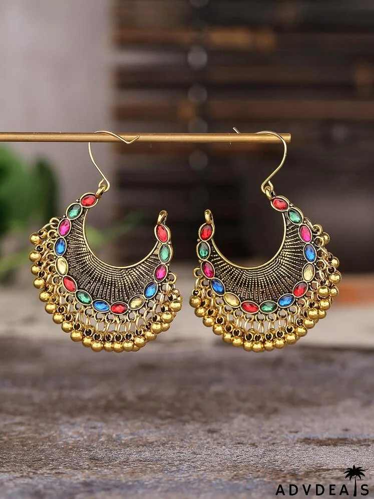 Bead Tassel Decor Earrings