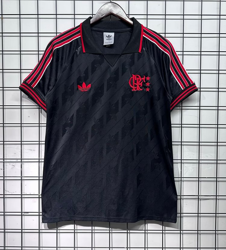 2025-26 Flamengo Retro Black Jersey - Fan Edition