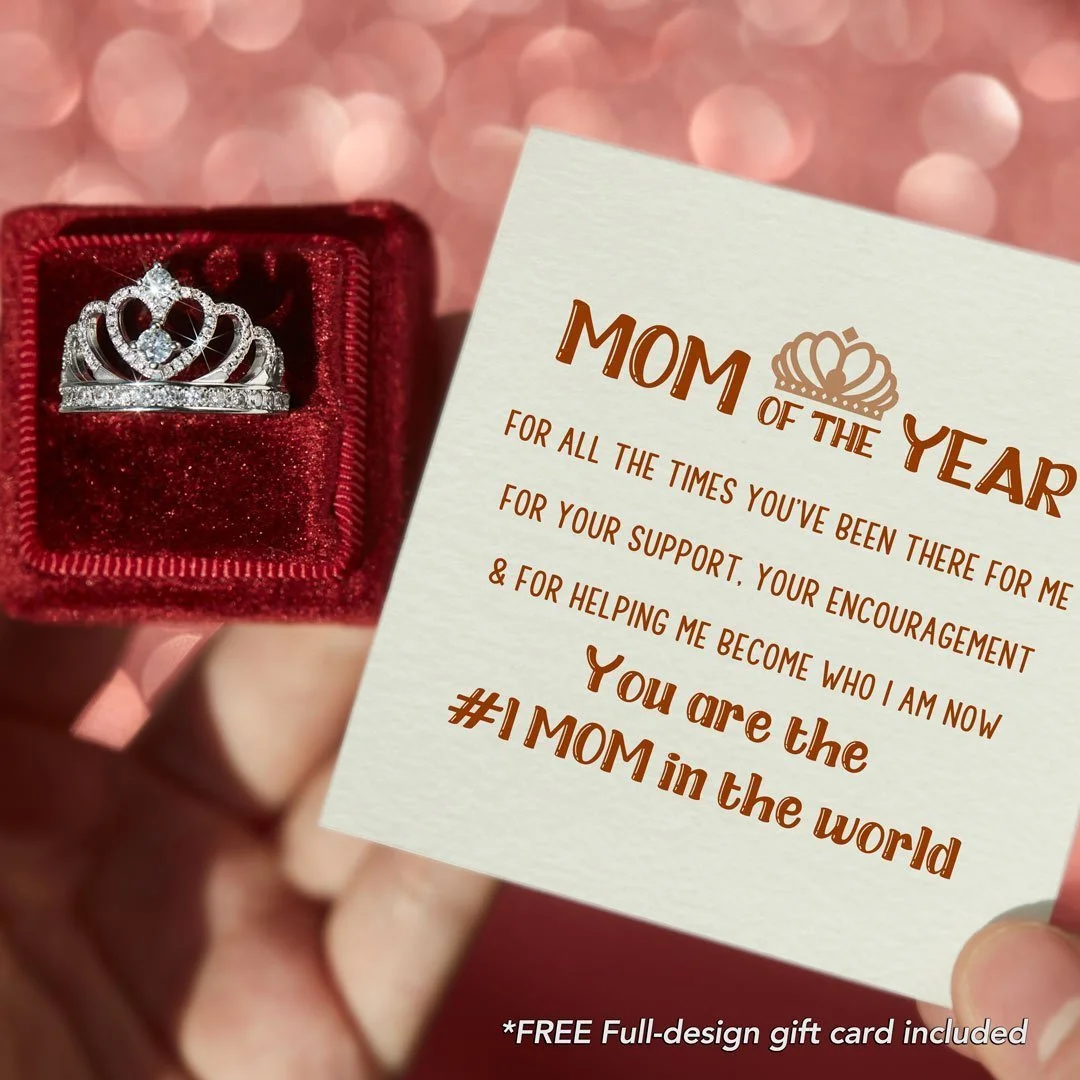 mom of the year crown ring