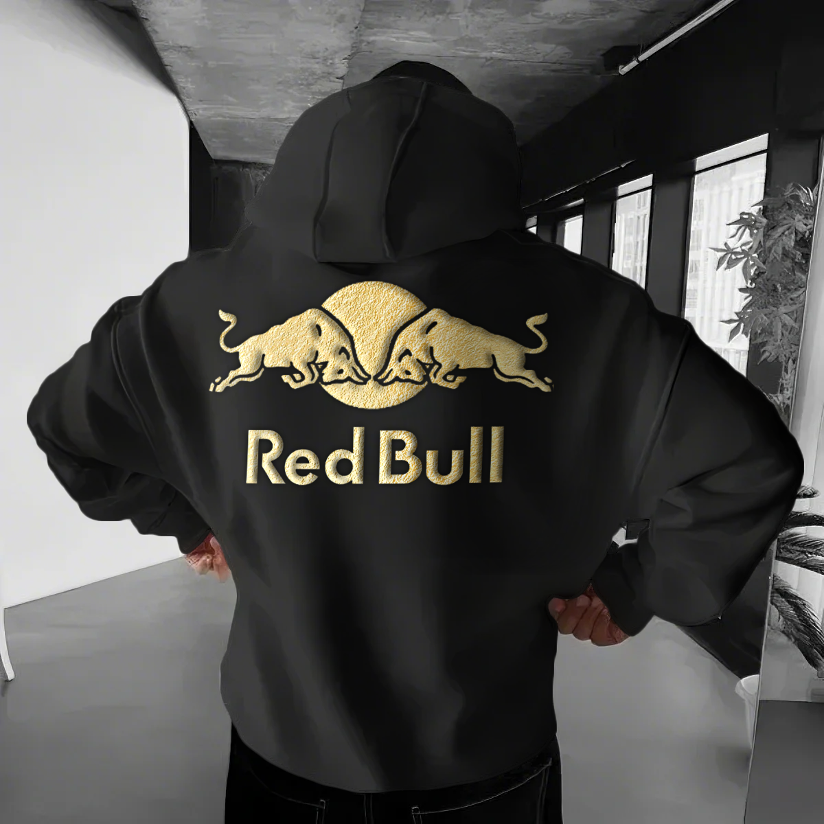 Oversized Racing Puff Print Hoodie / TECHWEAR CLUB / Techwear