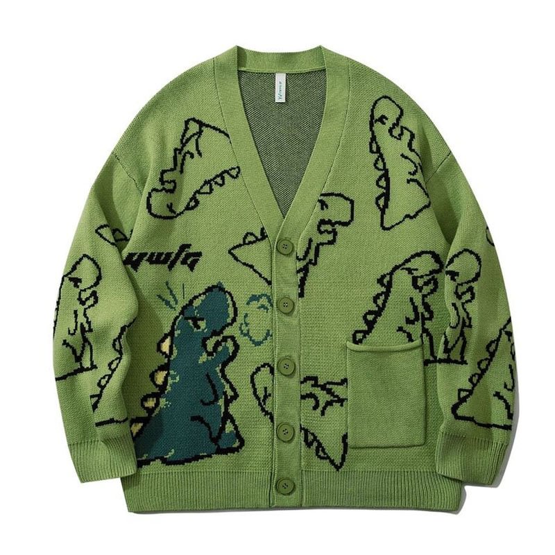 Vintage Dinosaur Trendy Sweater For Winter Autumn weebmemes