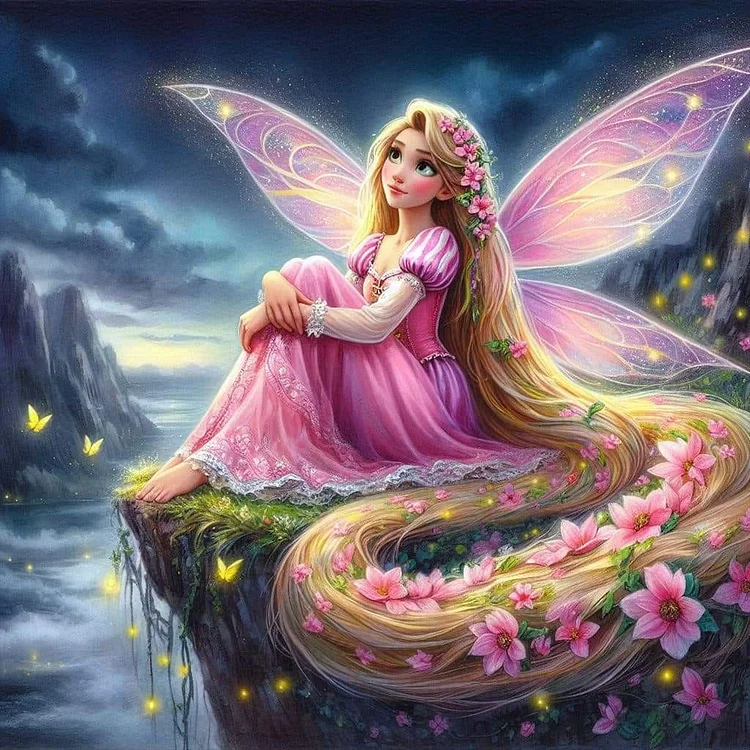 Princess Rapunzel 40*40CM (Canvas) Full Round Drill Diamond Painting gbfke