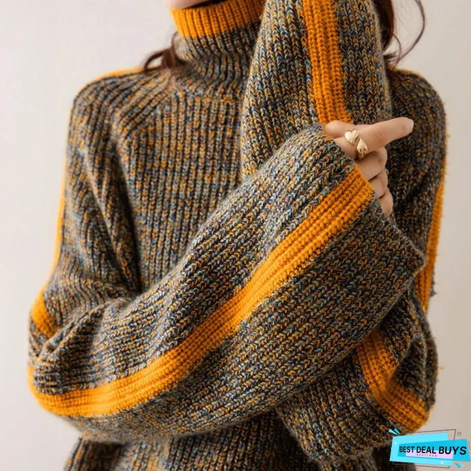 KASIA COLORFUL KNIT TURTLENECK