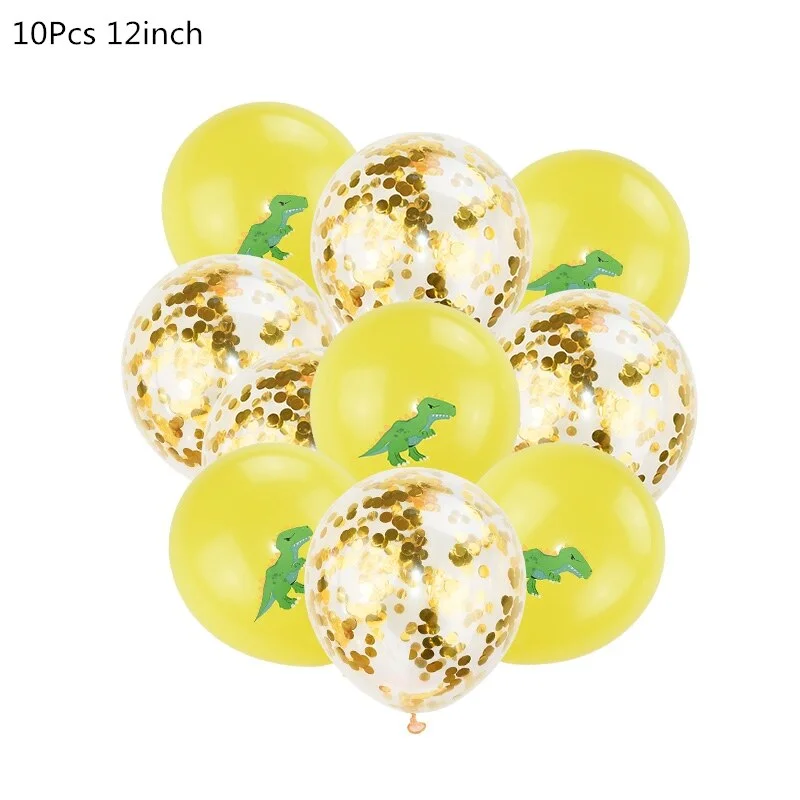 Dinosaur Birthday Party Dinosaur Foil Balloon Confetti Latex Ballons Dino Air Baloon Globos Kids Animal Jungle Party Decoration
